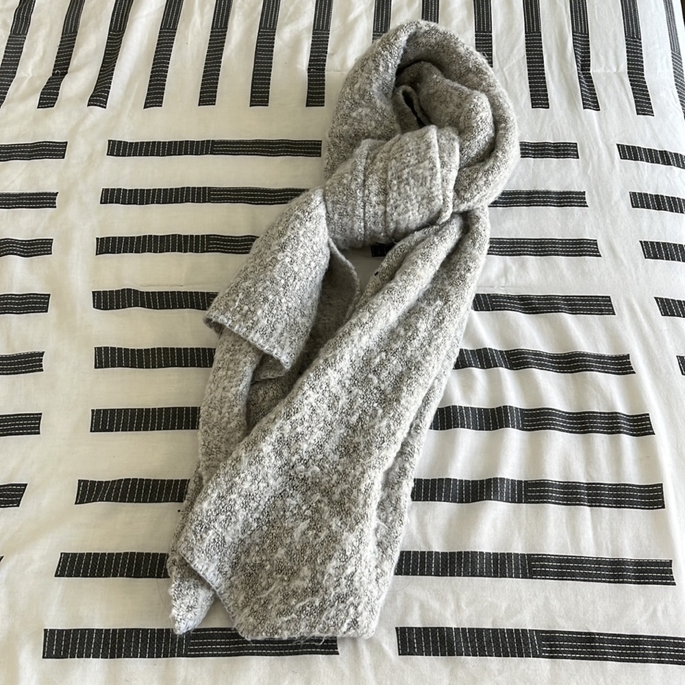 Long Light Gray Scarf